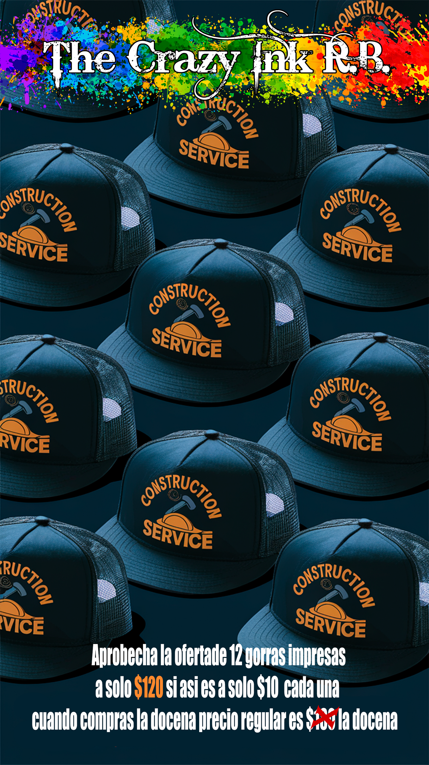 Printed hats.