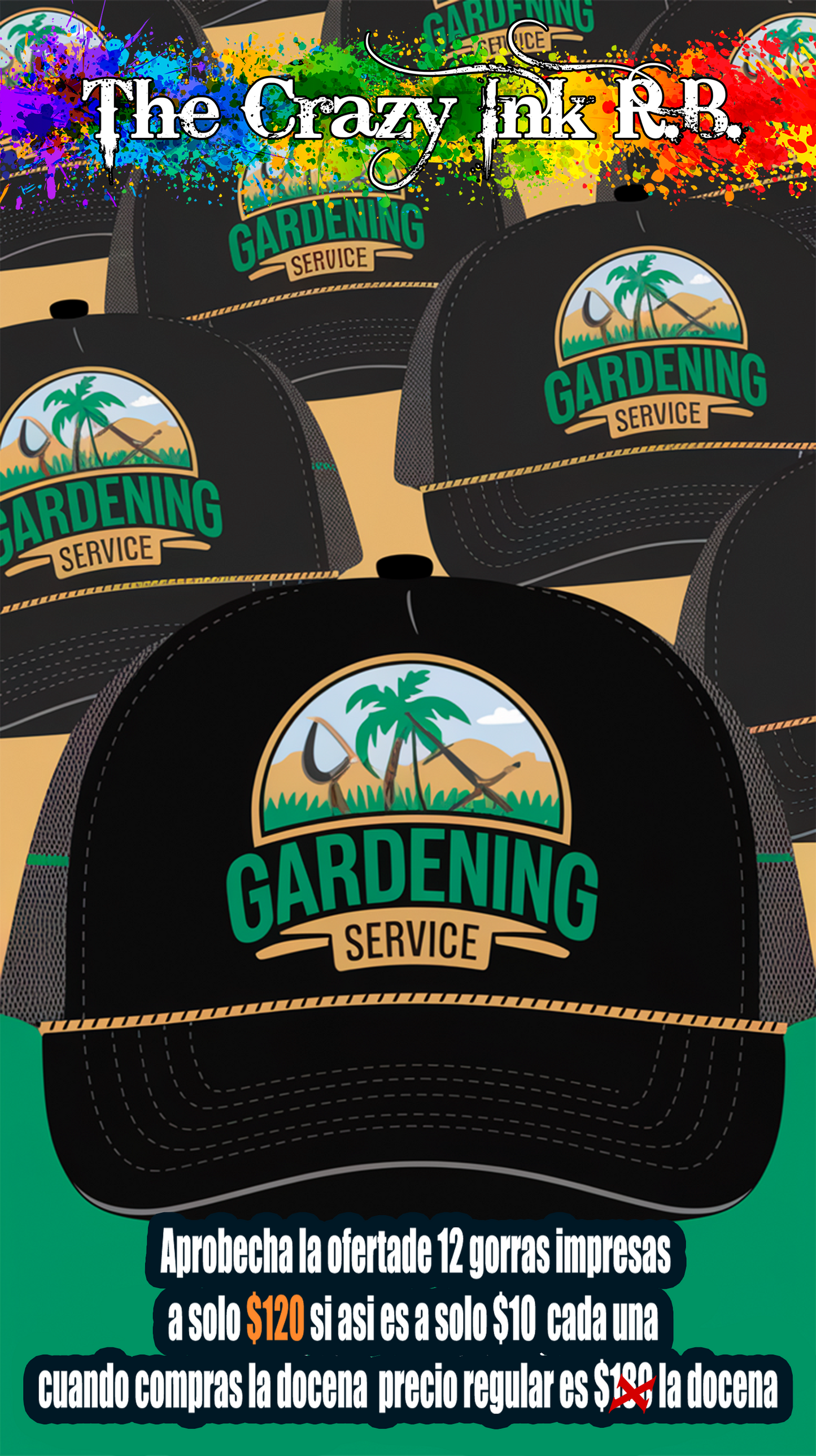 Printed hats.