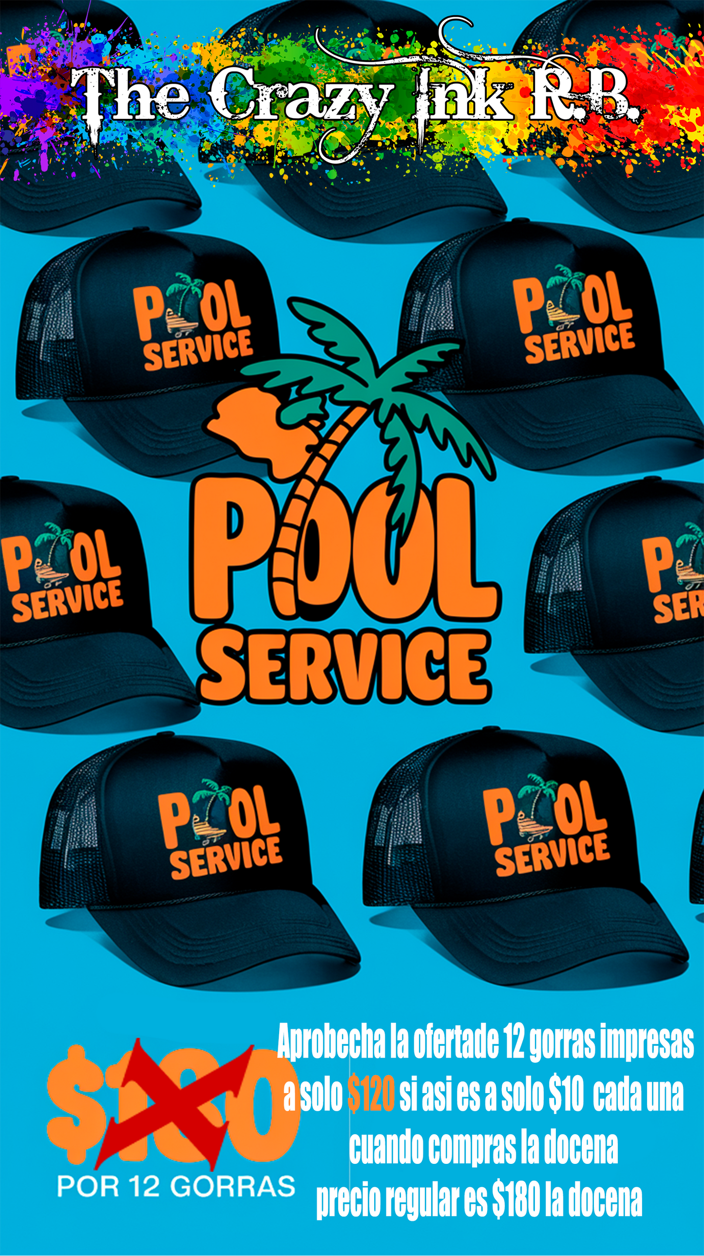 Printed hats.