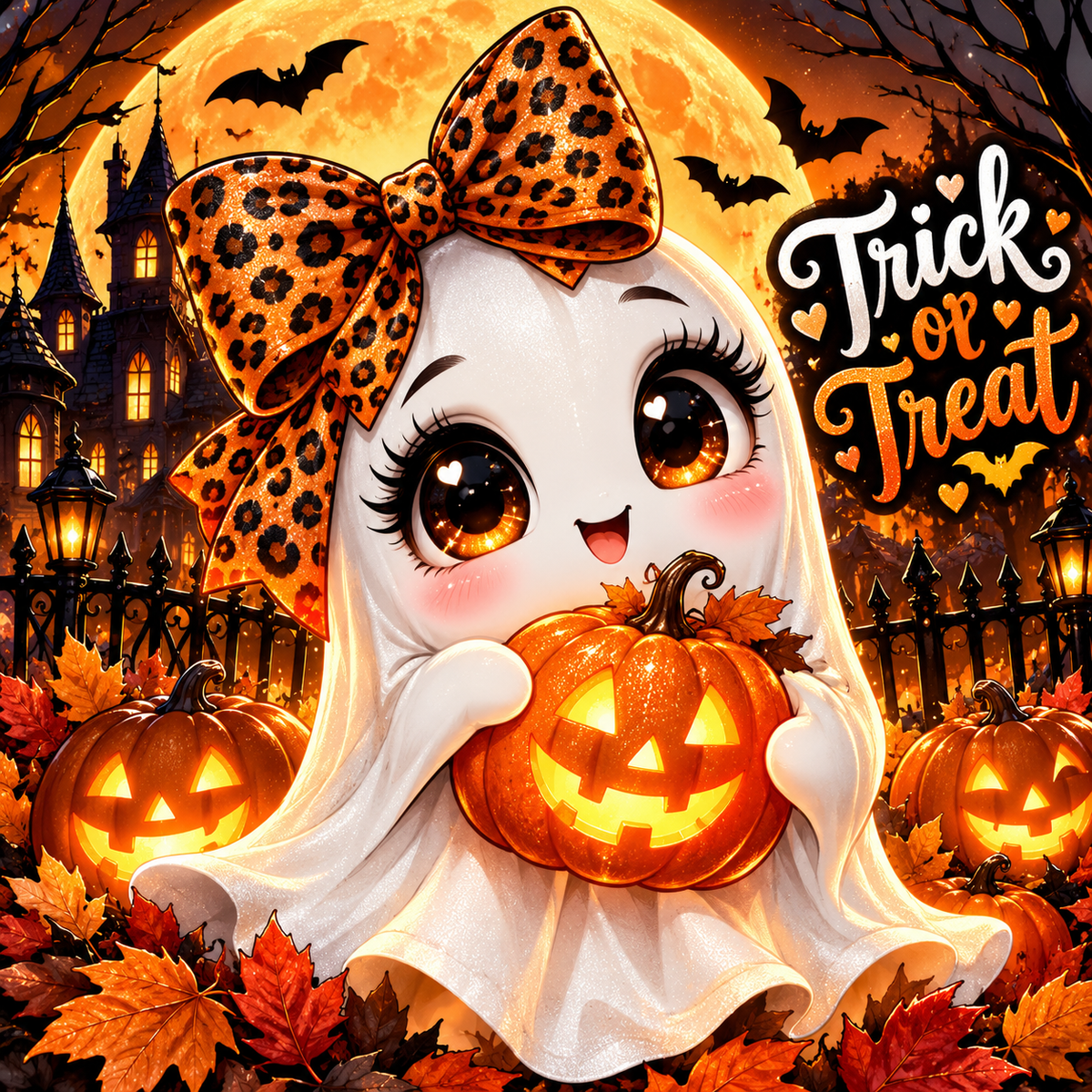 Acercamiento del diseño Halloween