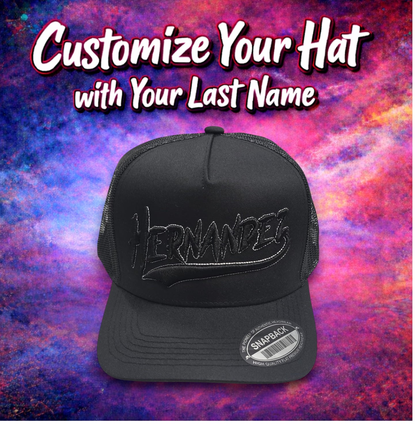 Suede Custom Last Name Hat