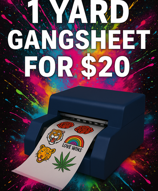 1 yard DTF sheet for $20