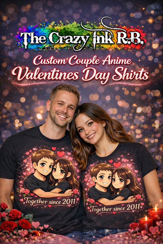💘 Custom Couple Anime Valentine’s Day Shirts 💘