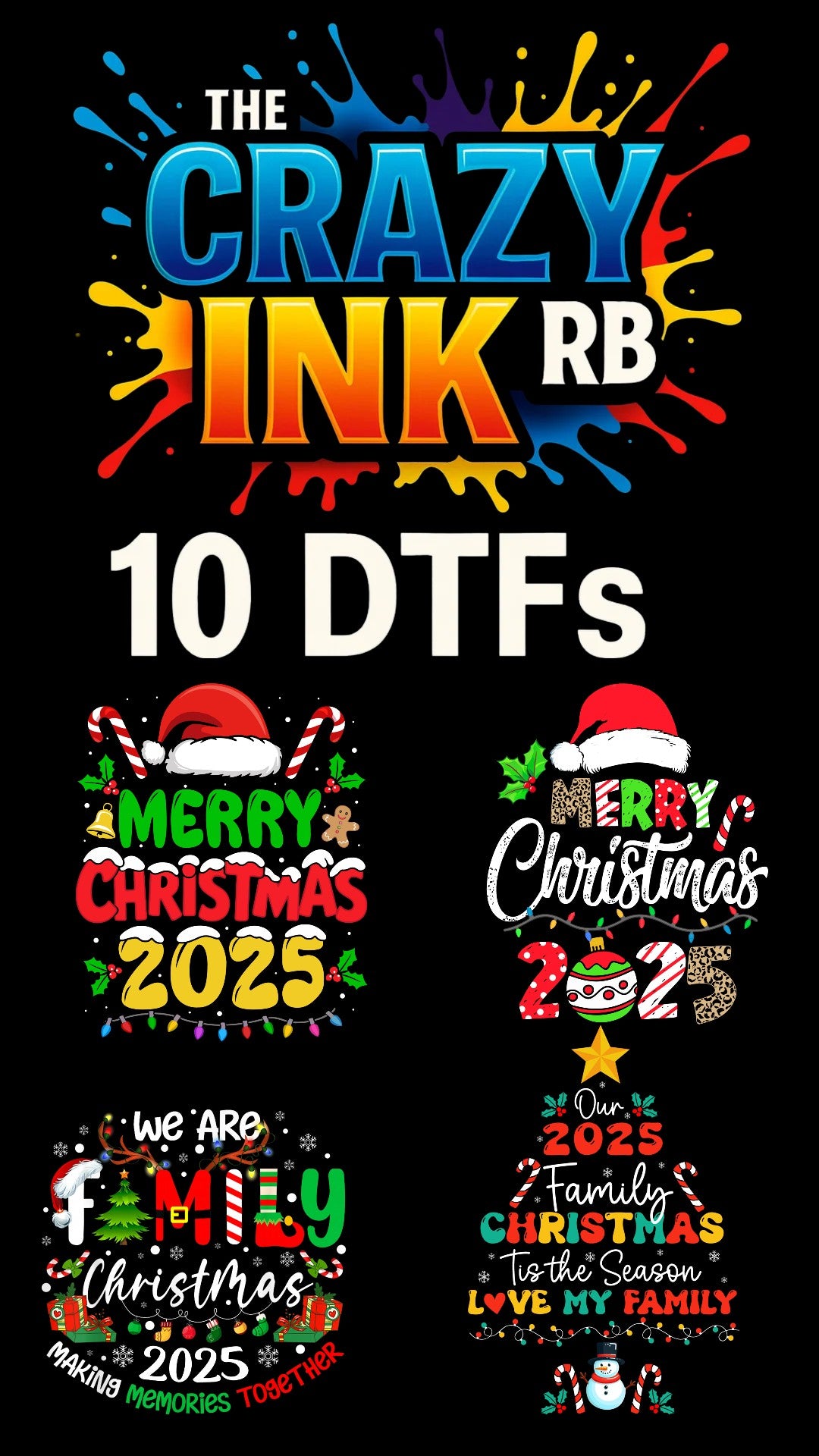 10 DTF Family XMAS $29