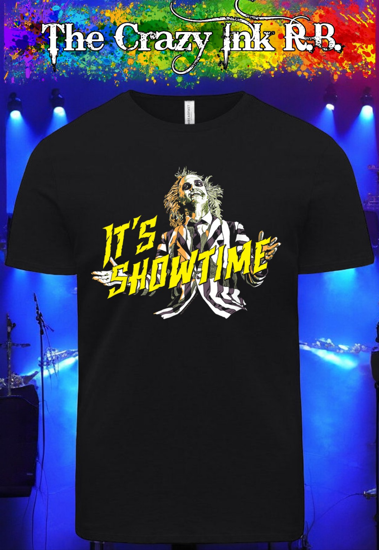 Its show time! Beetle Juice graphic t-shirt.