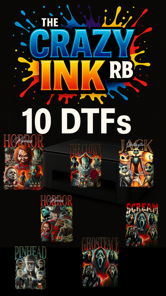 10 DTF Halloween sheets