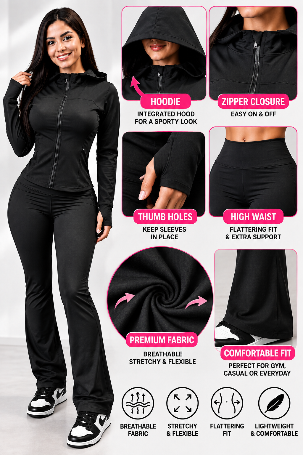 Conjunto Negro 2 Piezas - detalles