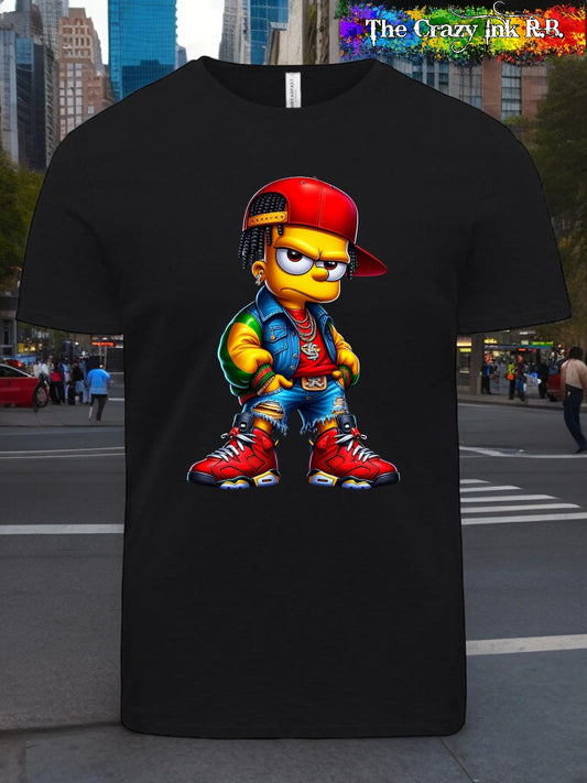 Bart Simpson graphic t-shirt.