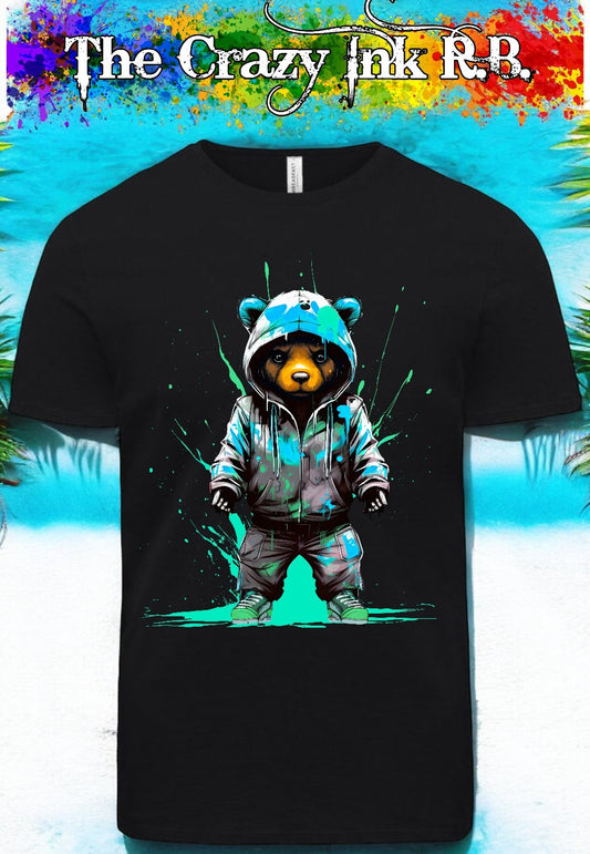 Street Teddy Bear #5 graphic t-shirt.