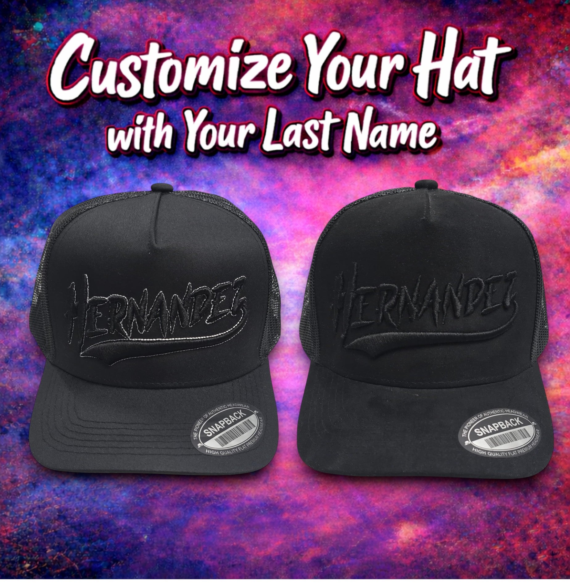 Suede Custom Last Name Hat – The Crazy Ink R.B.