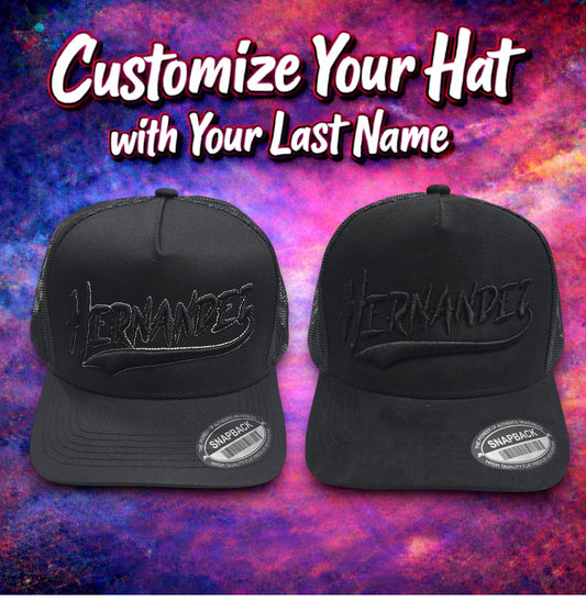 Suede Custom Last Name Hat