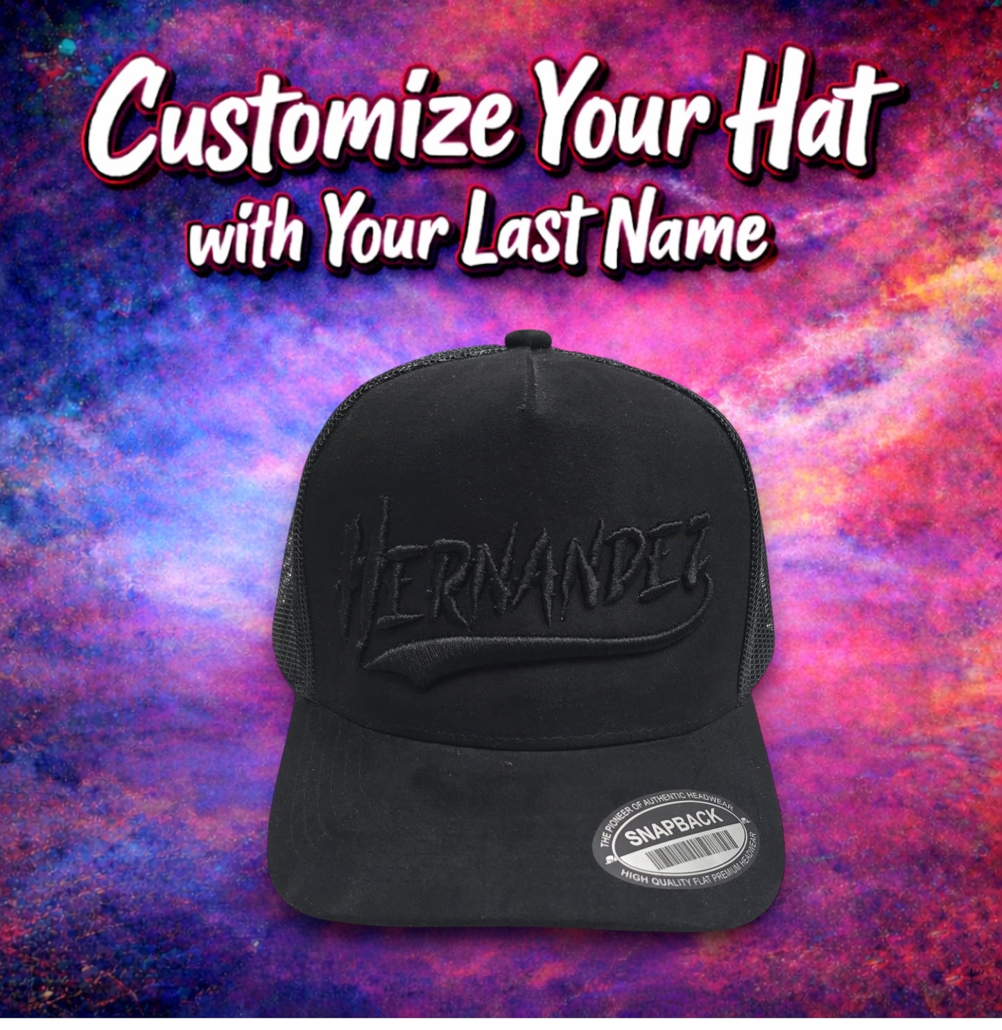 Suede Custom Last Name Hat
