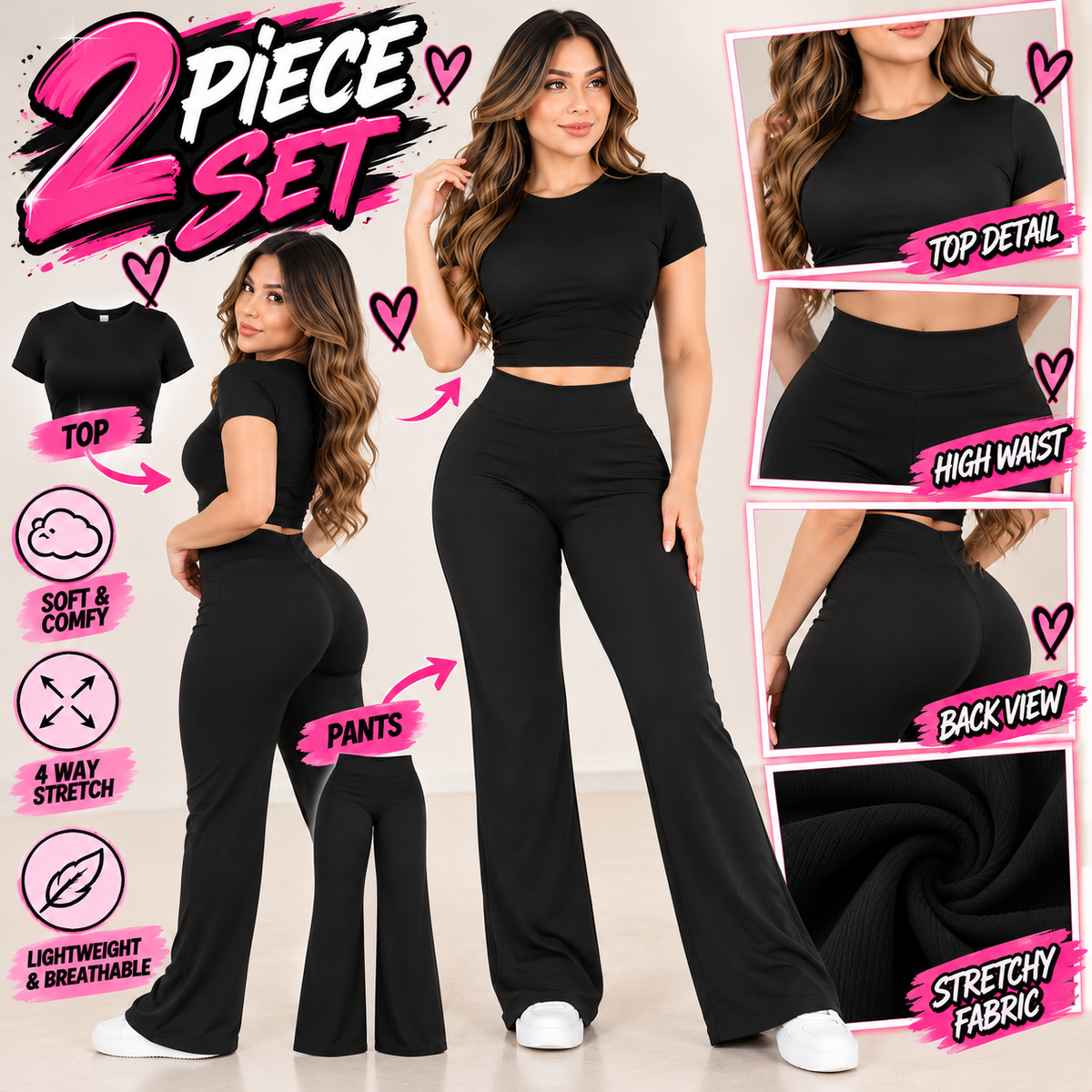 Black 2-piece set detail ad