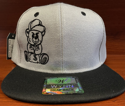 Angry Bear with money bag Snapback hat